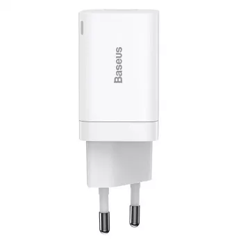 Baseus Super Si Pro Quick Charger USB + USB-C 30W (biały)