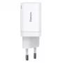 Baseus Super Si Pro Quick Charger USB + USB-C 30W (biały)