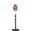 LogiLink Smartphone-Ringlicht-Stativ mit Fernauslöser für Smartphone von 10,16 cm - 17,78 cm (4 - 17,80cm (7)), - 1 Stück (AA0152)