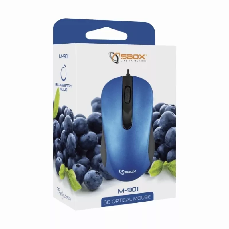 Sbox M-901 Mysz optyczna niebieska