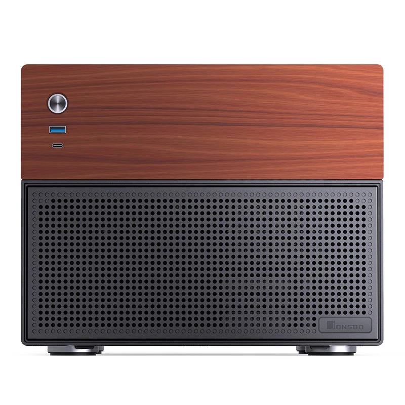 Jonsbo N4 Microtower Casing Czarny Durable Steel Compact PC Enclosure