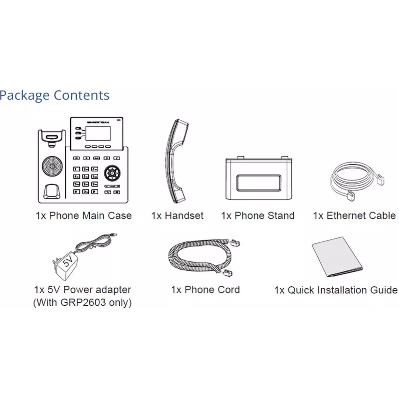IP Phone Grandstream Networks GRP2603P Czarny