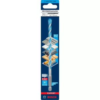 Wiertło Bosch Expert HEX-9 O 6,5 mm, długość robocza 90 mm, chwyt sześciokątny
