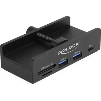 DeLOCK 64263 Hub USB Typ-A 5000 Mbit/s Czarny