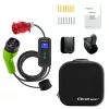 Qoltec Mobilny Ładowarka do EV Samochodowa Regulowana 2w1 Type2 | 11kW | CEE 5 PIN | LCD | 3 fazy | Przenośna | Wallbox | 5m