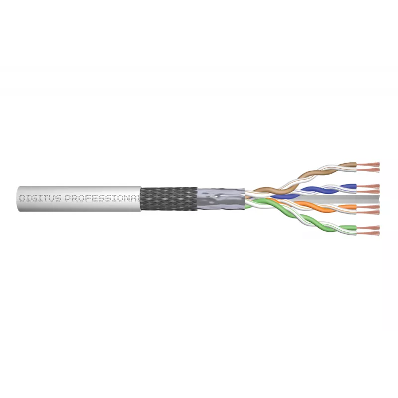 Kabel sieciowy Digitus CAT 6 SF/UTP skrętka patchcord surowy 305 m szary