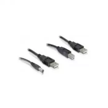 Zestaw kabli USB-A / DC + USB-B 0.3 m DeLOCK 82461
