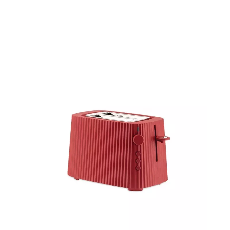 Toster Alessi MDL08B Czarny — Design Plissé, 6 stopni przyrumieniania, tryb bajgiel/rozmrażanie/podgrzewanie, 340×185×250 mm