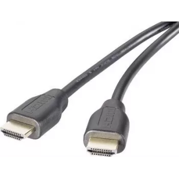 SpeaKa Professional przewód połączeniowy HDMI 2,00 m, kanał zwrotny audio, pozłacane styki wtyczki, czarny [1x wtyk HDMI - 1x wtyk HDMI] (SP-9024560)