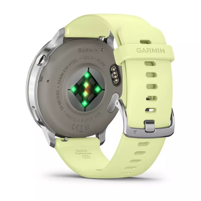 Garmin Venu 010-03014-02 smartwatch / zegarek sportowy 3.56 cm (1.4 inch) AMOLED 45 mm Cyfrowy 454 x 454 pikseli Dotykowy Srebrny Wi-Fi GPS (satelitarny)