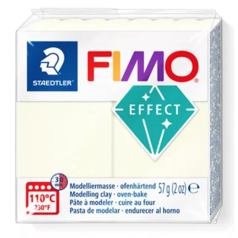 Masa plastyczna FIMO effect świecąca w ciemności 8010-041 – efekt świecenia w ciemności, miękka glinka polimerowa, 57 g