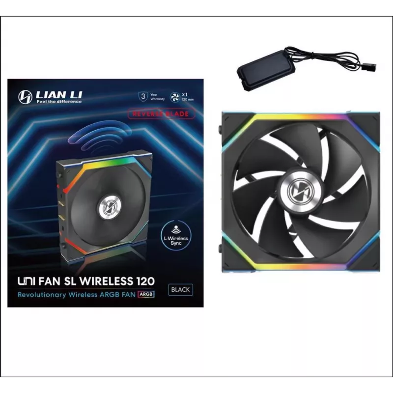 Wentylator Lian Li UNI FAN SL Wireless 120 12 cm Czarny 31 dB 64 cfm