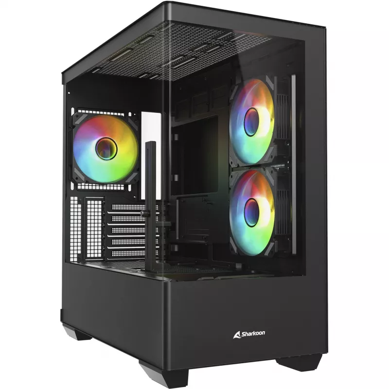 Obudowa PC Sharkoon Elite Shark CM100 Tower Micro-ATX, bez zasilacza, czarna