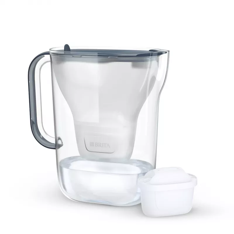 Dzbanek filtrujący wodę BRITA Style Essential 2,4 l grafitowy — dzbanek z wkładem MAXTRA, Smart Light, 1,4 l przefiltrowanej wody