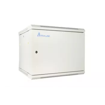 Szafa rack Extralink 9U 600x600 ASP szara do montażu na ścianie, metalowe drzwi