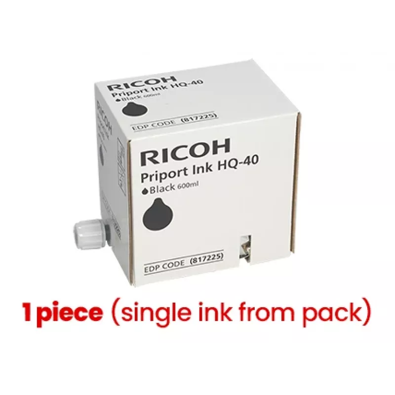 Ricoh Priport HQ-40 (817225) Wkład atramentowy, Czarny (1 szt.)