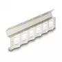Uchwyt keystone 12-portowy uchylny do montażu w szafie 10-calowej i 19-calowej/na ścianie, DELOCK 67040, metal/tworzywo, srebrny, 77×222×27 mm