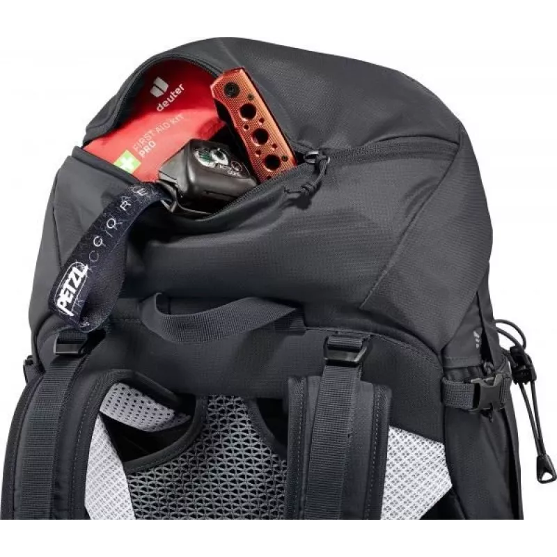 Plecak DEUTER Futura Pro 34 SL, damski plecak turystyczny, 34 L, 1,56 kg, wentylacja, bukłak 3 L, uchwyt na kask, wewnętrzny stelaż stalowy