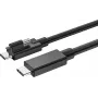 Kabel USB-C Exsys EX-K1599V-1.5 — 1,5 m, USB-C na USB-C z wkręcanym złączem z radełkowaną nakrętką