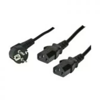 Kabel zasilający typu F ShiverPeaks 1,8 m z 2 złączkami C13