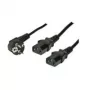 Kabel zasilający typu F ShiverPeaks 1,8 m z 2 złączkami C13