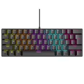 Klawiatura mechaniczna RAMPAGE PLOWER K60 z przełącznikami niebieski i podświetleniem RGB