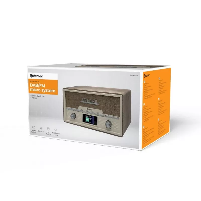 Osobisty odtwarzacz CD Denver MDA-525LW Wood 10W DAB+ FM