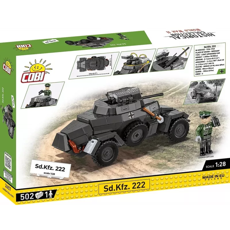 Cobi Blocks Sd.Kfz 222 model kit COBI-2657 — 502 klocków