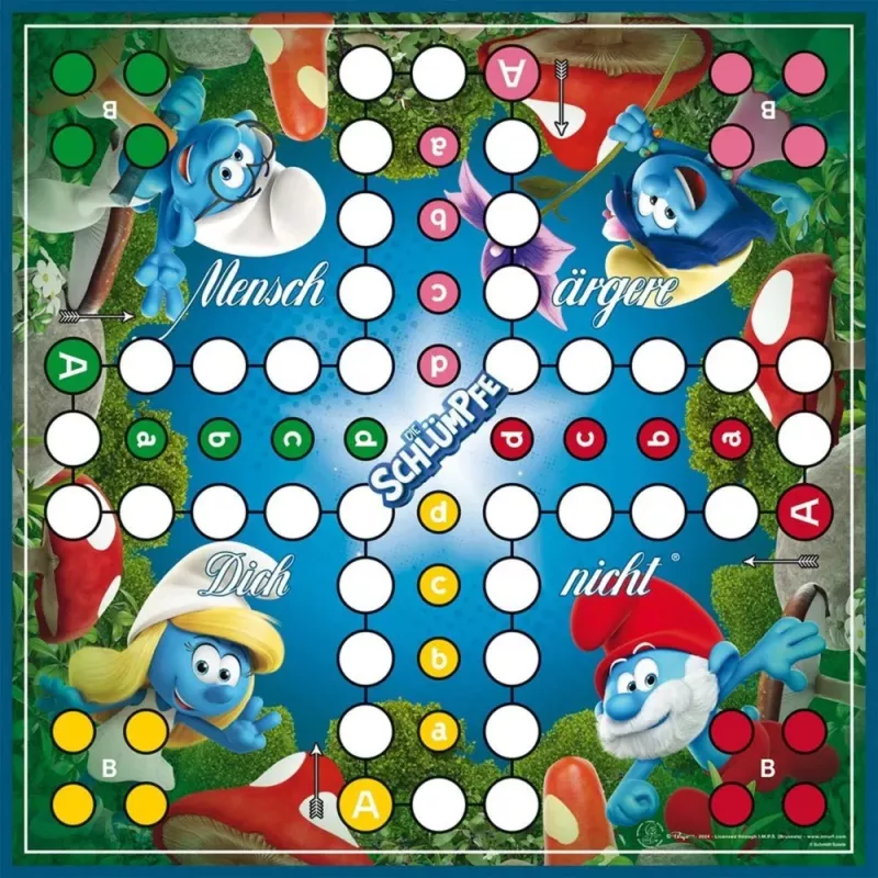 Schmidt Spiele Smerfy Klasyczna gra planszowa Ludo