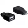 DeLOCK - adapter USB - USB typu A, 4-stykowe (gniazdo) - 5-stykowe Micro-USB typu B (wtyk) (65296)