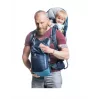 Nosidełko turystyczne Deuter Kid Comfort Pro, niebieskie, poliamid, maks. 22 kg, daszek przeciwsłoneczny, kieszeń boczna