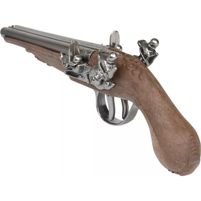 Metalowy pistolet piracki Pulio model 15541/0 o realistycznym wzornictwie