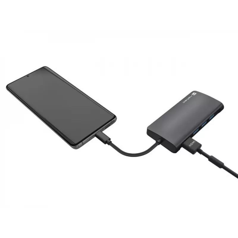 Stacja dokująca NATEC NMP-2162 USB 3.2 Gen 1 Type-C szara przewodowa
