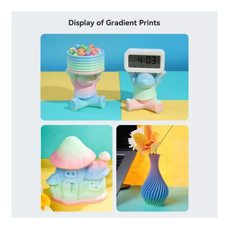 Filament Creality PLA 1,75 mm 1 kg — niebieski, zielony, różowy (3301010425)