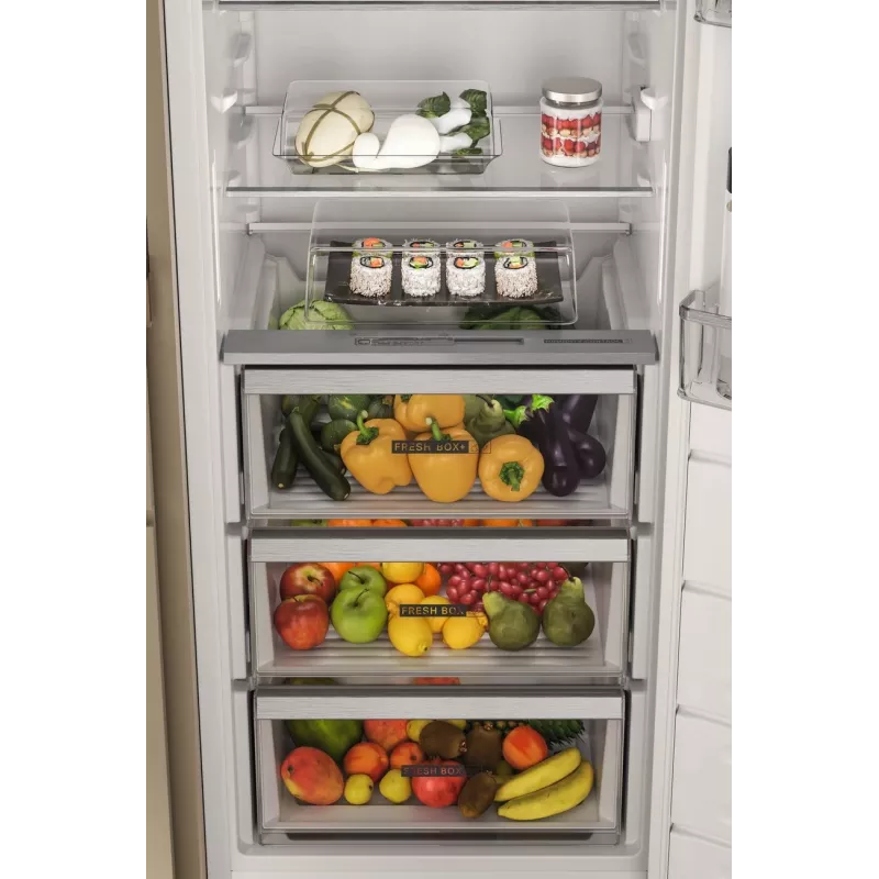 Lodówka Whirlpool | WHSD18A013D1 | Klasa efektywności energetycznej E | Do zabudowy | Larder | Wysokość 177 cm | Pojemność netto chłodziarki 306 l | Wyświetlacz | 30 dB | Stal nierdzewna