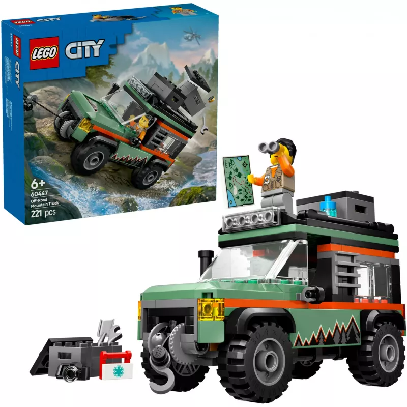 Zestaw konstrukcyjny LEGO City SUV terenowy 4x4 60447 — 221 elementów, 1 minifigurka, wiek 6+