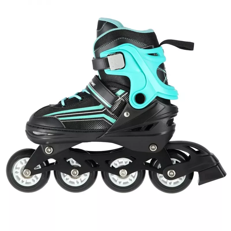Nils Extreme NH18190 2IN1 Skates Czarny/niebieski SIZE. M (34-38)) Z wymiennymi łyżwami hokejowymi