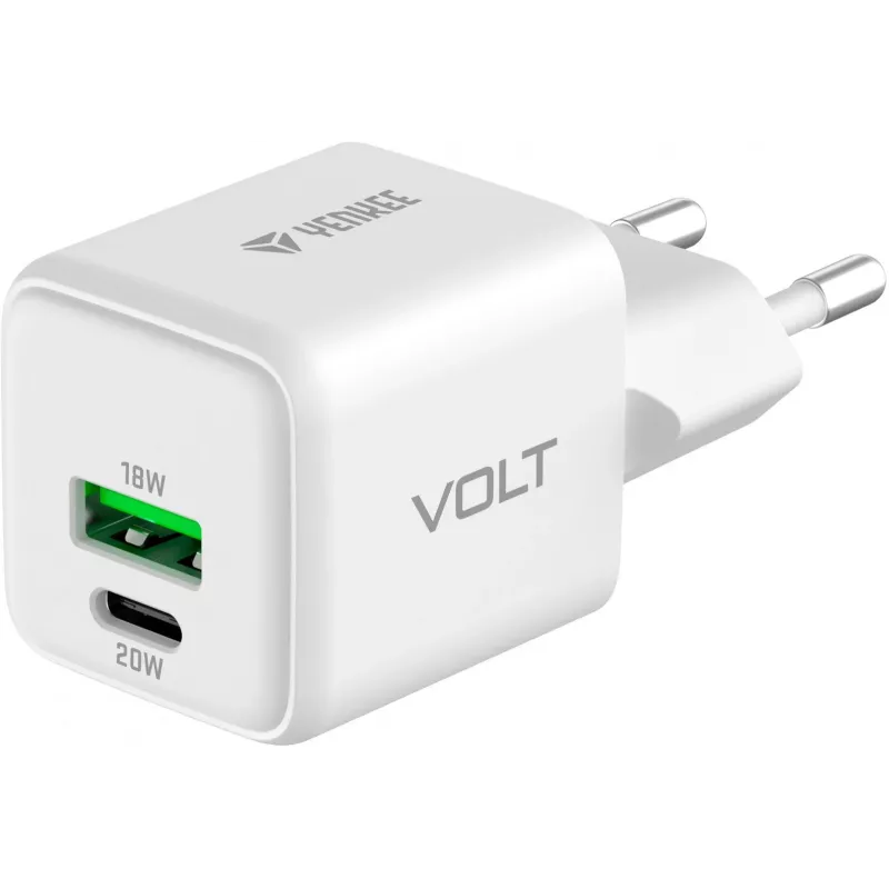 Ładowarka sieciowa USB C/A YENKEE YAC G38 20W 3A Power Delivery (USB‑C i USB‑A)