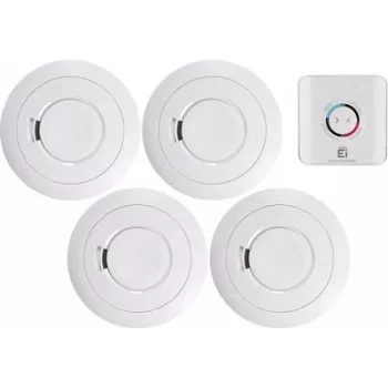 Zestaw czujników dymu ei electronics 5-pack, 10-letnia bateria szczelna, z możliwością łączenia