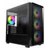 Montech X5M (B) Obudowa PC Micro Tower — Micro‑ATX/Mini‑ITX, 3x120mm przód, 1x120mm tył, obsługa zasilacza ATX, 2x3,5 cala + 4x2,5 cala, Czarna