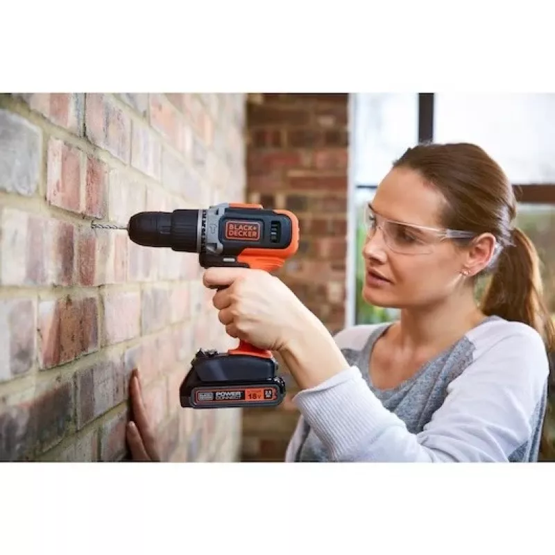 BLACK & DECKER | Wiertarko-wkrętarka akumulatorowa z baterią 2.0 Ah/4.0 Ah | BCD003MEM2K-QW | 18 V | 2.0/4.0 Ah | Litowo-jonowa