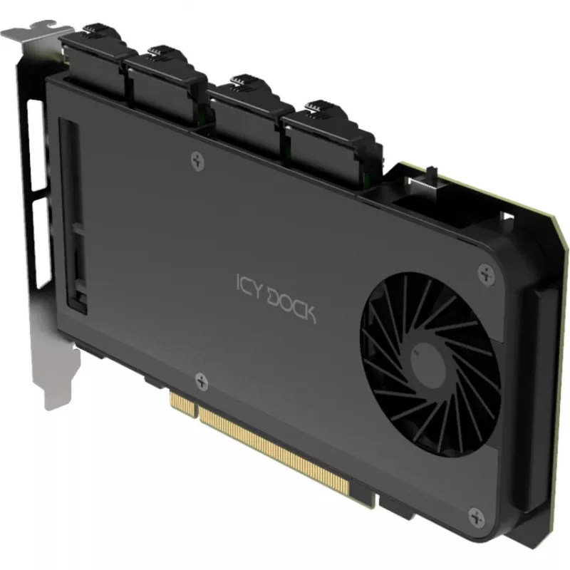 Kieszeń mobilna karta adaptera icy dock MB204MP-1B — 4 × M.2 NVMe SSD kieszeń hot-swap