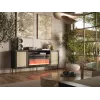 JUTA EF komoda + electric kominek 202x39.5x85 czarny + linol calabria