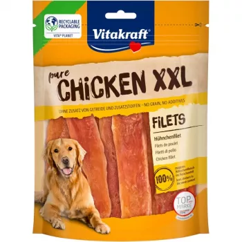 Gryzak dla psa Vitakraft Chicken Fillets XXL 250 g — smak kurczaka, 60% białka, 18% wilgotności