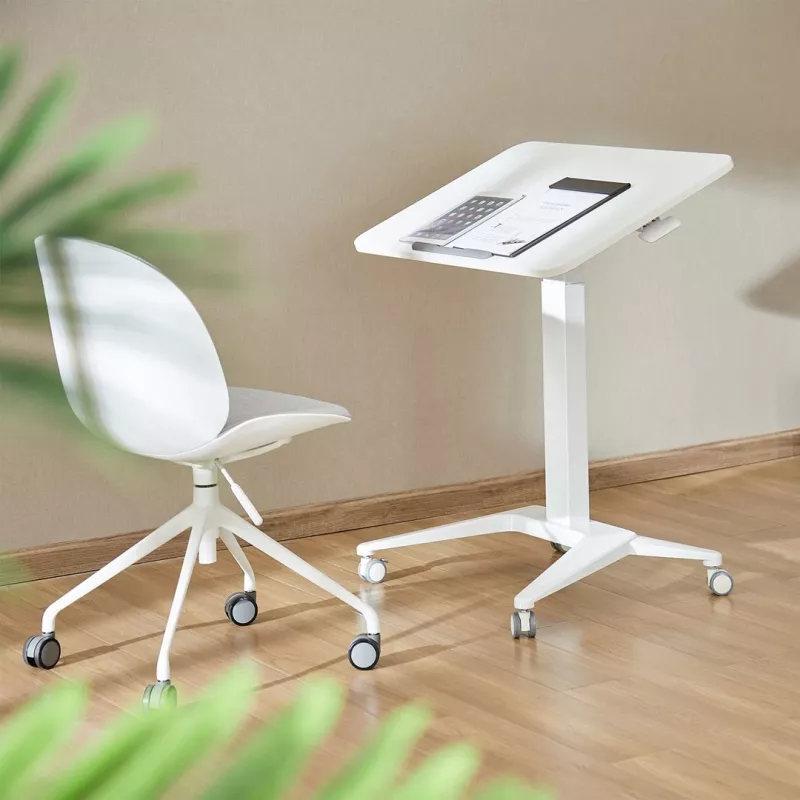 Mobilny stolik pod laptopa MACLEAN MC-453W z pneumatyczną regulacją wysokości, maks. wysokość 109 cm