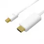 Mini DisplayPort na HDMI, 4K, 3m, biały