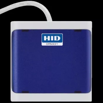 Czytnik kart inteligentnych USB-C OMNIKEY 5022 — standardowa ciemnoniebieska, kompaktowa obudowa