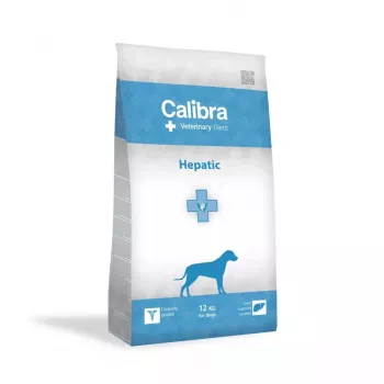 sucha karma dla psów Calibra Veterinary Diets Hepatic dla dorosłych psów, rybna, 12 kg, białko 16% tłuszcz 16% wilgotność 10%