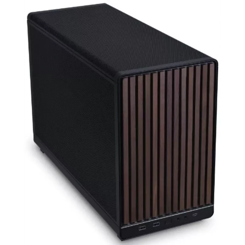Obudowa PC Lian Li A3-mATX Micro Tower — Micro-ITX/Micro-ATX, Wood & Czarny, obsługa zasilaczy ATX/SFX/SFX-L