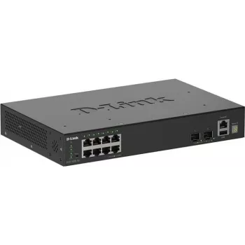 D-Link 10-portowy skalowalny inteligentny przełącznik zarządzalny Gigabit z 2 portami 10G SFP+